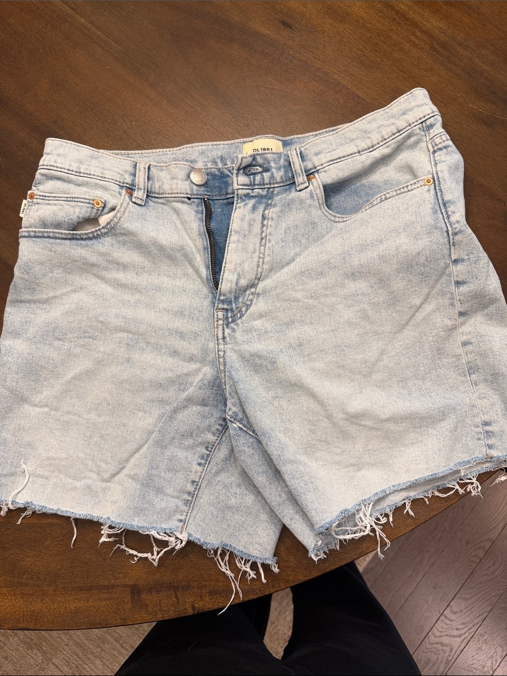DL 1961 Light Wash Denim Cutoff Shorts -